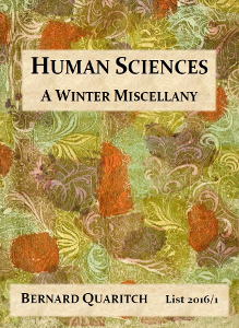 Human Sciences: a Winter Miscellany